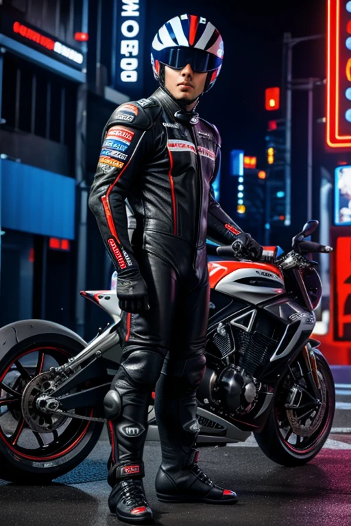 biker motorbike racing suit leather wholebody Motorcyclist leatherFetish male men Cock GAY Gaymen
Cyberpunk racingsuit 
