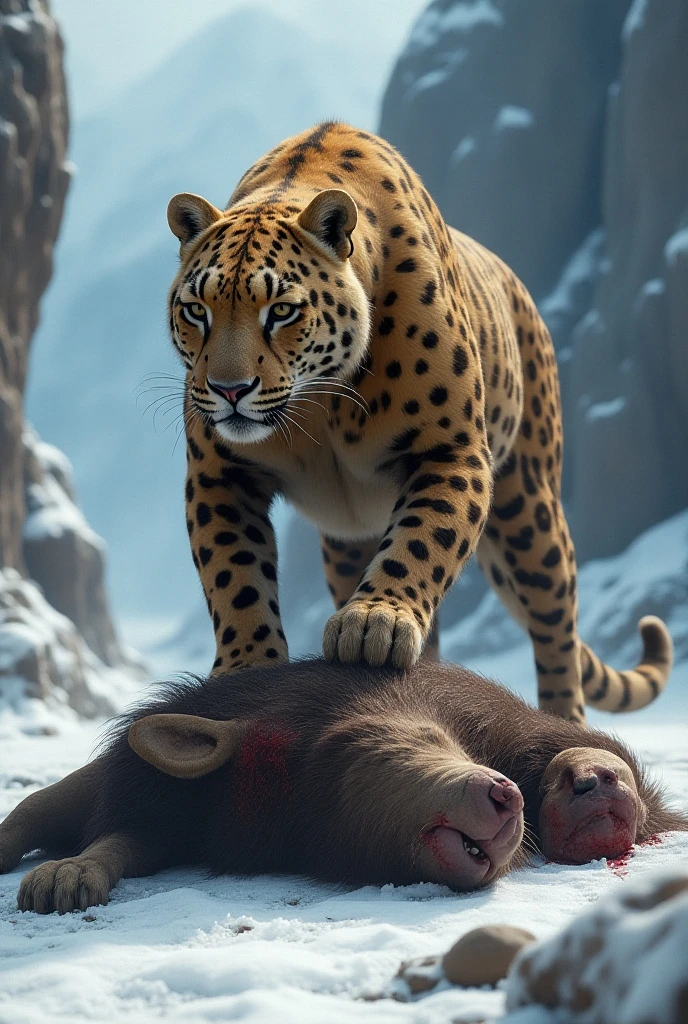 A hyper realistic, ultra detailed image, fat, (((((feral))))), thick thighs, solo, looking at viewer, teeth, shaded, intricate, realistic, detailed background, (saliva:0.8), furred body, ((((tiger penis, cum shot, mottled penis, precum, balls, anatomically correct penis)))), panting, drooling, saliva, aroused, Side Rear view, face down, ass up, showing plump anus, soft anus. on a klingon star ship, freighter. ((((tiger feet, feral, standing on all fours, anal fisting, faceless human, excessive hyper feces))))