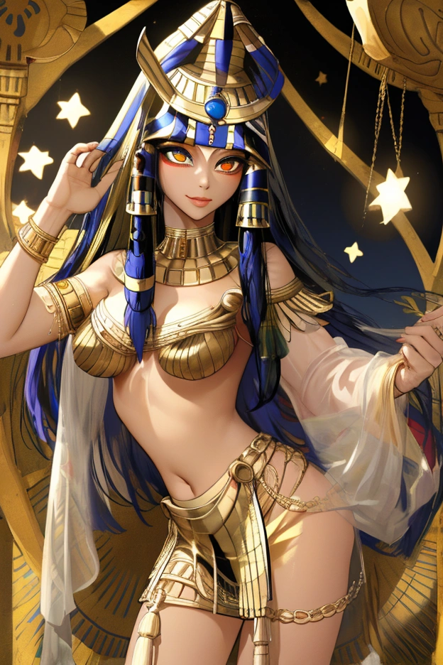 (((Cleopatra))), a beautiful and evil woman, sexy, elegant posture, holding a banknote or gold coin in one hand, exaggerated, see-through movements
((Egyptian Cultural Elements)), a beautiful bust, slot machine game style, (European and American cartoon style), a beautiful woman with an alluring body, light movements and gorgeous clothes, the overall style style is brightly colored, beautifully crafted and textured.