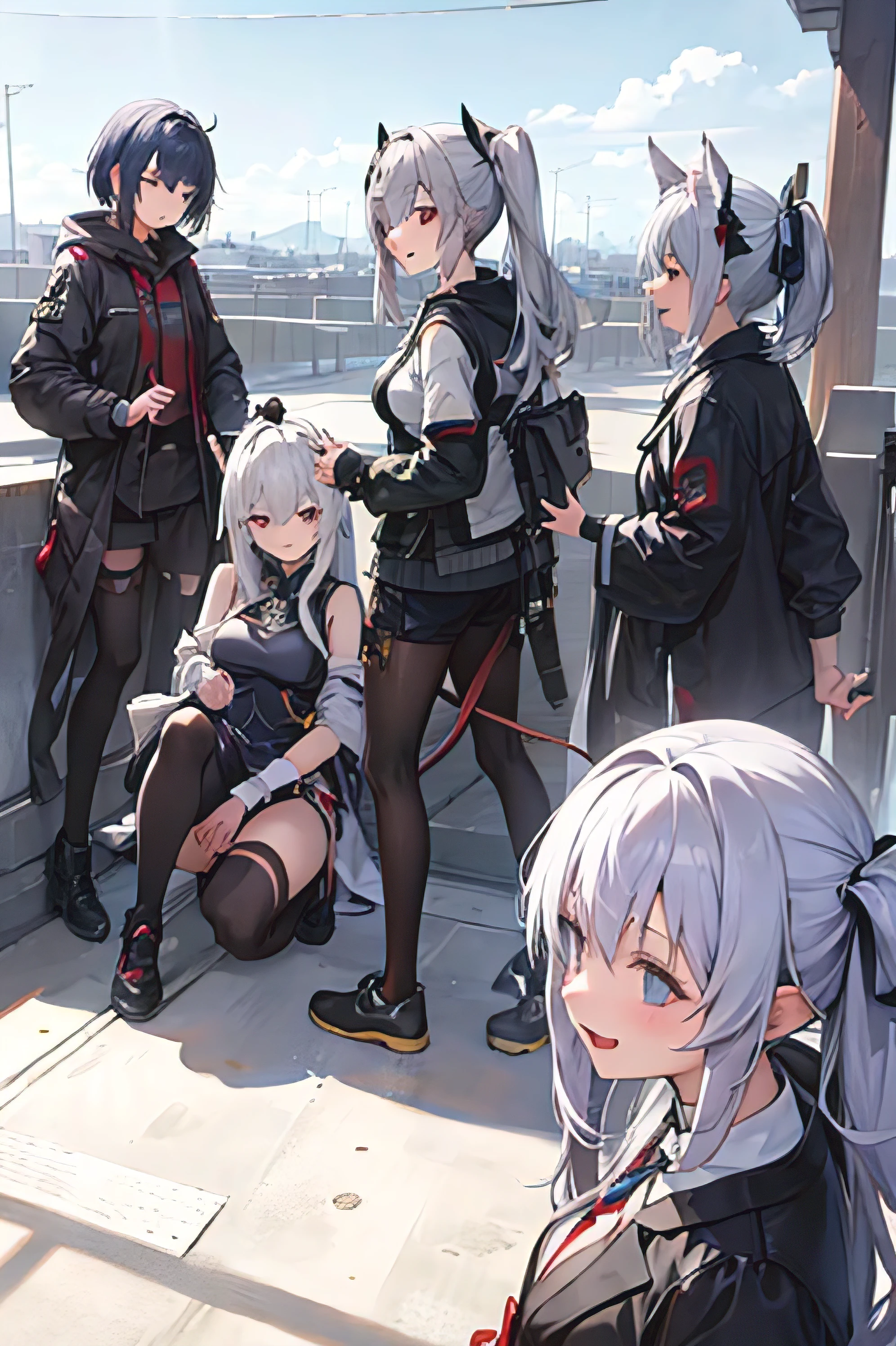 absurderes， 1girll， Be red in the face， （Realistis：1.5）， （tmasterpiece， the Extremely Detailed CG Unity 8K Wallpapers， best qualtiy， A high resolution：1.2）， （Supergianthugebreasts_Detailed， hyper HD：1.2）， lighting perfect， distinctive， （1girll：1.4）， looking at viewert， unreal-engine， Sideslit， s the perfect face， 详细的脸， Perfect body， beautidful eyes， Nice face， （Bright Skin：1.4）， idoly， ulzang-6500-v1.1，，（（gigantic cleavage breasts ）），（a narrow waist），（blond hairbl，dual horsetail），（（in a school）），（choker necklace），（（Student uniform）），The shoulder straps slip off（obi strip），（（face to face）），ssmile，Image quality is yellowish，Pubic hair shows through，upper legs，upper legs，upper legs（full bodyesbian：1.4），By bangs，（eye glass）），sharp sharp eyes，Peck the corners of the mouth，silver earring，