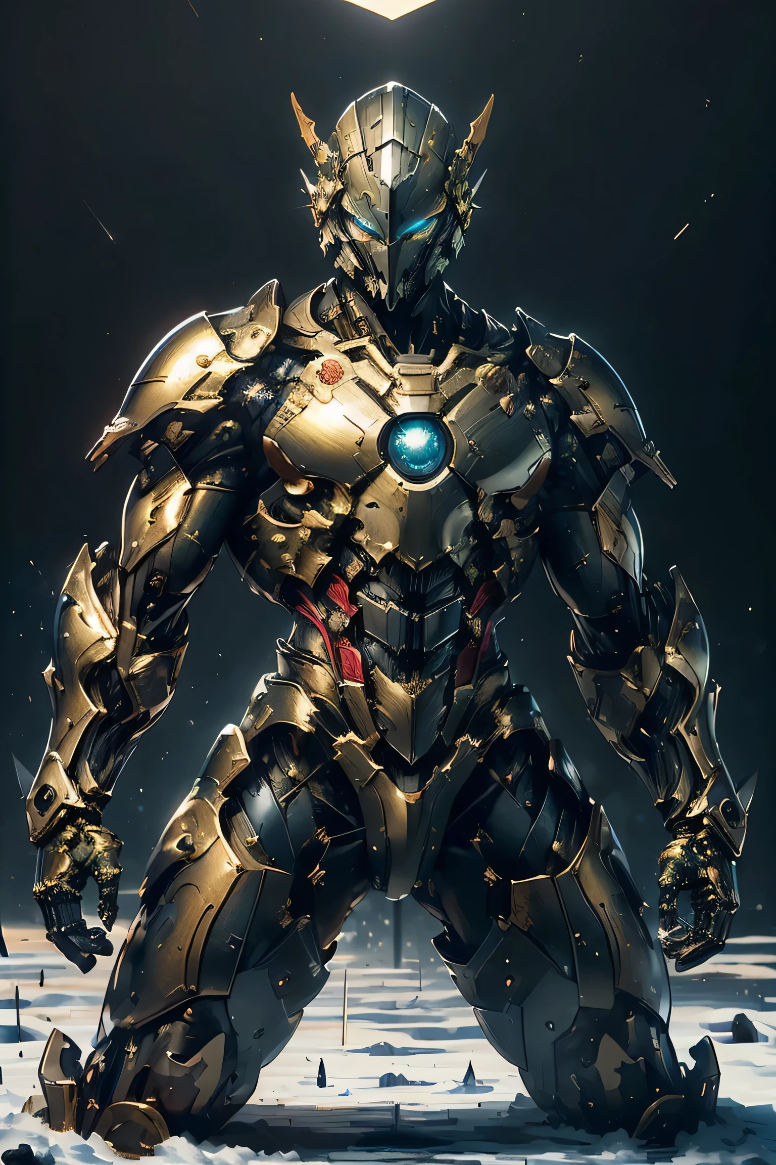 ((He has a shining sword in both hands: 1.5 , dynamic pose: 1.5)), (metallic: 1.8, white suit: 1.5), (Japanese hero, whole body), (mech bodysuit with swords: 1.5), ((Blizzard: 1.5)), cyberpunk, (My eyes are shining brightly: 1.5), Suit parts are large , Lots of LEDs, ( helmet with sharp antennas), Unreal Engine 5, High image quality,  best quality,  High Resolution , Super detailed, Fine painting, Extremely delicate, professional,  anatomically accurate, creativity, RAW Photos, 超 High Resolution , 32K, Natural Light, Cinema Lighting, masterpiece-anatomy-perfect, masterpiece:1.5, ( portrait with notebook in hand), (action pose), ((was a mecha))