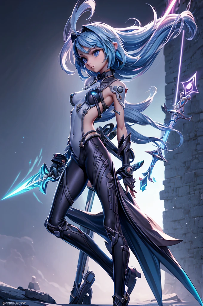 younggirl blue eyes silber hair kunoichi