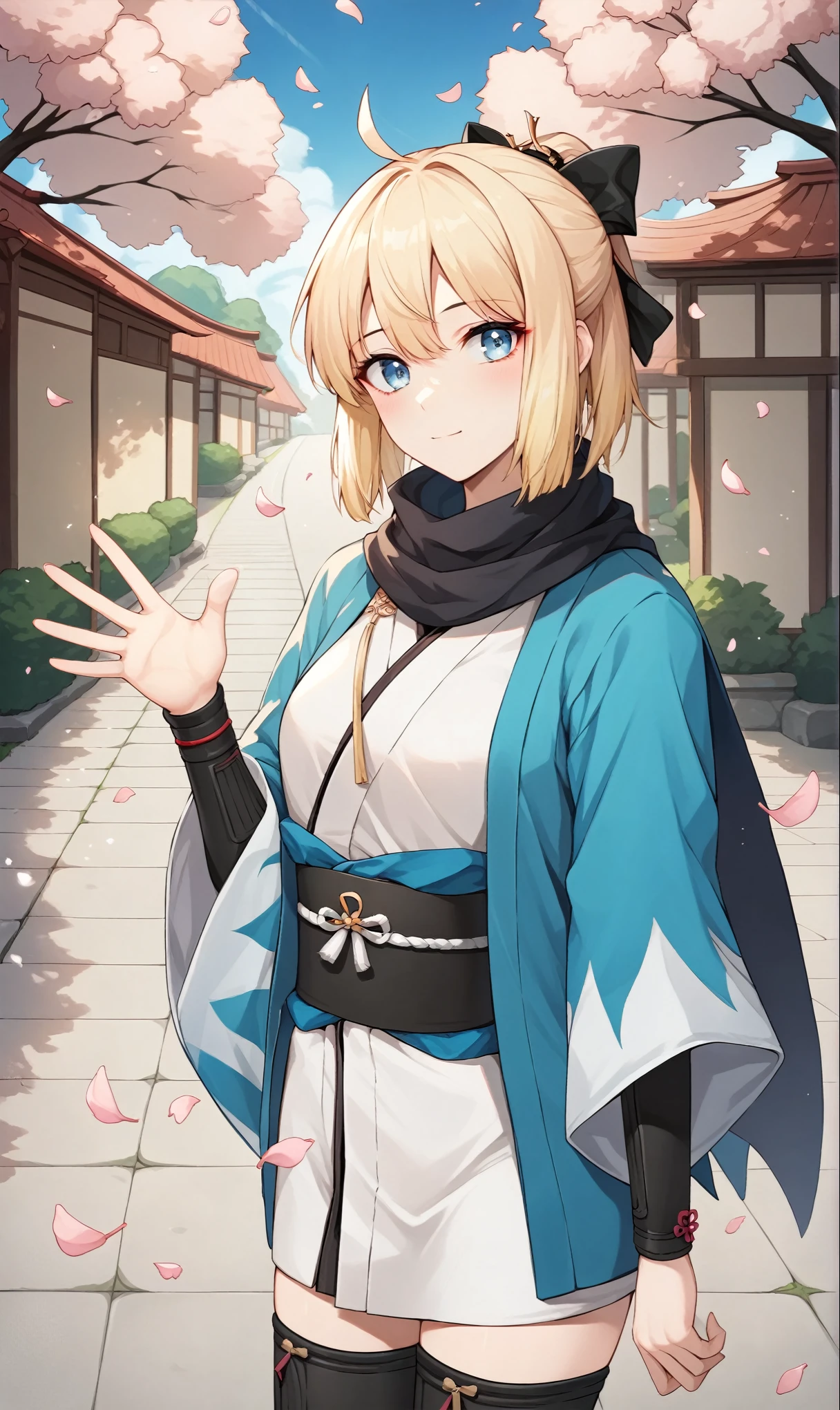 An anime girl in a kimono costume posing for a photo in front of a cherry blossom tree, Demon Slayer Louis fan art , shikamimi, Female protagonist 👀 :8,  anime memo art style , Ayaka Genshin Impact, Best anime 4K konachan wallpaper ,  anime style portrait , Anime Style 4k, Also, In kimono,  BEAUTIFUL ANIME PORTRAIT ,   cute anime wife in a nice dress 