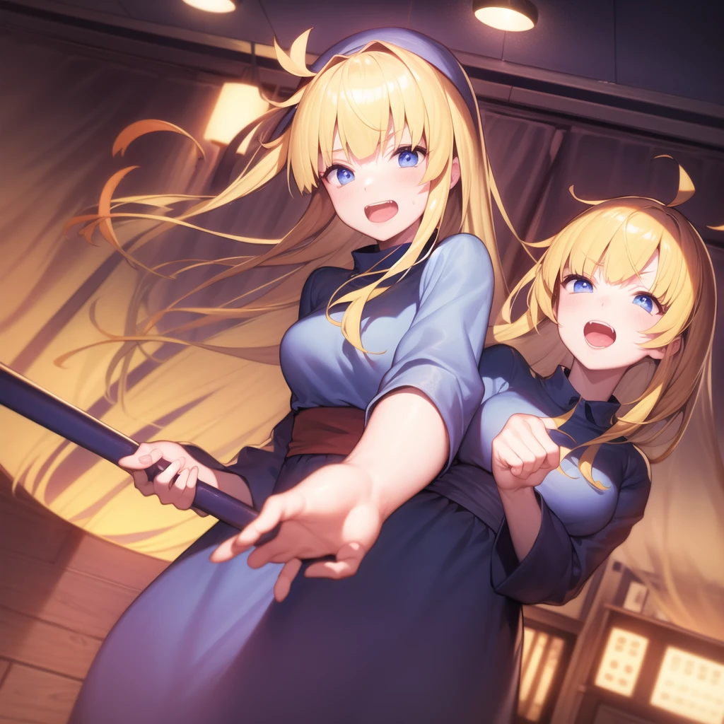 ((best quality)), ((highly detailed)), absurdres, (detailed eyes, deep eyes), (1girl), dynamic pose, very long hair, large breasts, surprised, blushing, hoodie, black pants, reading a book, showing butt to viewer, (indoors, at a library, book shelves), bbcchan