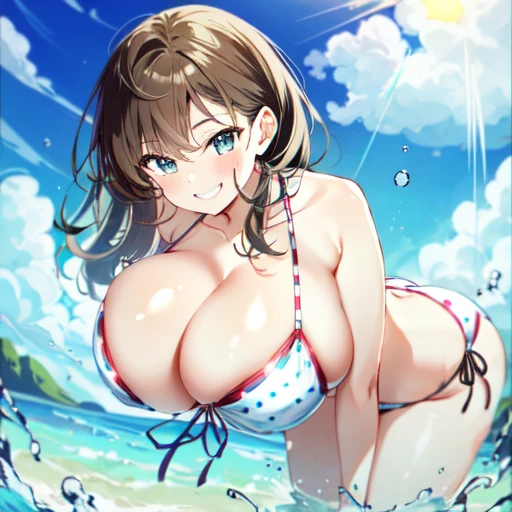 Highest quality、High resolution、Detailed Background、(Beautiful face in every detail:1.4)、Anatomically correct、Detailed facial expressions、(Detailed eyes:1.2)、******* Beauty、(Huge breasts:1.2)、Highly detailed face、Light-colored hair、Braided bob cut、ponytail、Perfect body line、well-groomed eyebrows、Water play spot、Water slide、Water play event、 (3 人のsmileの女の子が、They are playing and splashing water on each other.。:1.5)、 White school swimsuit、White Sailor School Swimsuit、The whole body gets wet、smile、大きなsmile、Fun atmosphere、Accentuate your cleavage、cute
