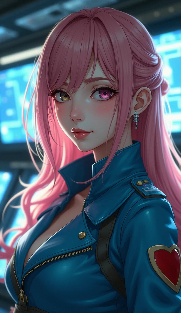 masterpiece, a poster of beatiful lady in police uniform, big breast, deep cleavage, good hands, nice fingers, ultra realistic details, arcane art style, inspired by NEVERCREW, hypervivid intense mcbess, inspired by Tim Biskup, digital illustration, by Justin Gerard, pastel colors, best quality,