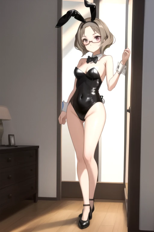 masterpiece, best quality, ultra-detailed, illustration, kawaii, detailed light, happy, smile, blush, Highlights hair, beautiful detailed body, detailed sparkling eyes, 1girl, looking back, showing skin, buttocks, bare thighs, perfect limbs, underwear, on bed, full view of buttocks, showing buttocks, in heat,, legs open, show , Pose of Doggystyle for photographing yourself from behind in the mirror with your smartphone, show vaginal rupture, cum mouth