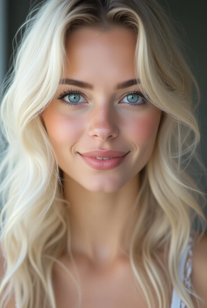 Photorealistic of a insanely beautiful woman,busty,slim,blonde hair,celebrity images mashups,makeup,smile,(beautiful detailed eyes),(beautiful detailed lips),high detail,(Hyperrealism:1.1),(depth of field:1.1),glowing light,(masterpiece:1.2),accurate,(high details:1.1),(super detail:1.1),(highres:1.1),(8k:1.1)