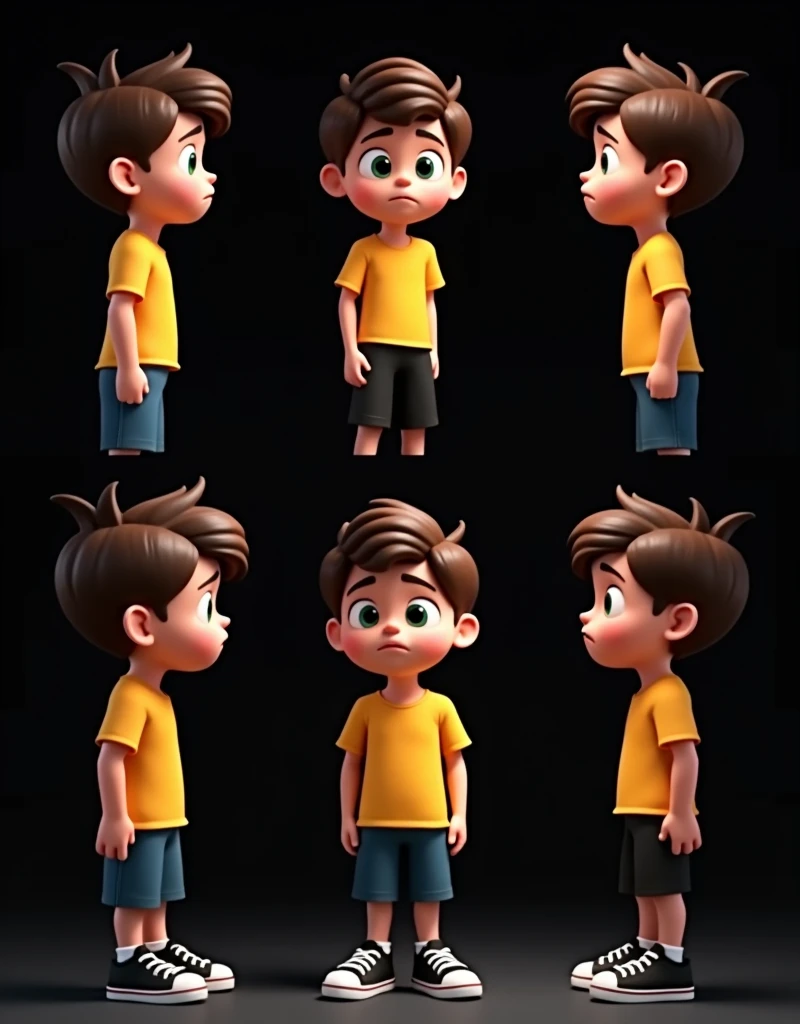 a happy cute kid standing short hair, vestindo uma fantasia espacial, , fundo branco, barnet, toon, estilo pixar, 3d, desenhos animados, rosto detalhado, asymmetrical 16k