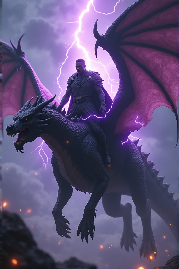 Female Ender Dragon Whit Big tits And ass,a human Is standing next to her