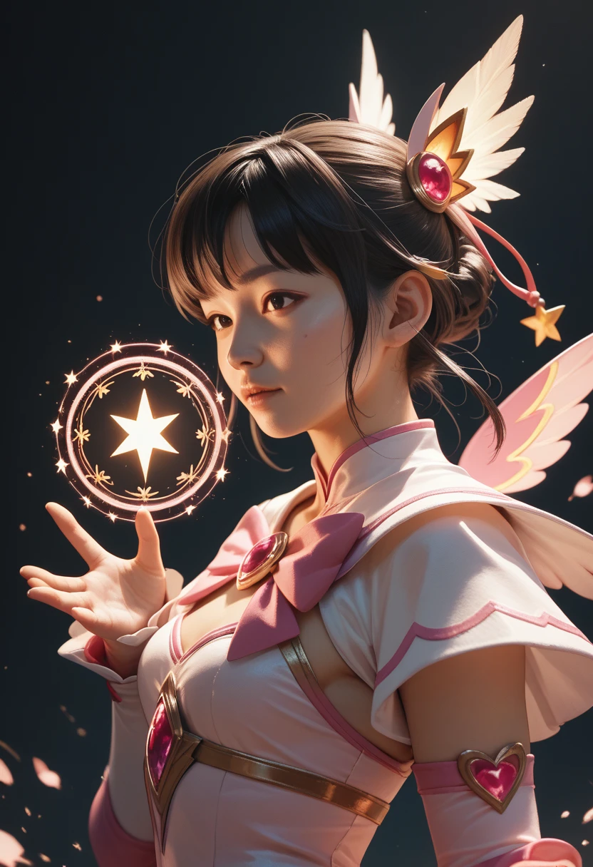 Fantasy,asian,magical girl,magic,upper body - SeaArt AI