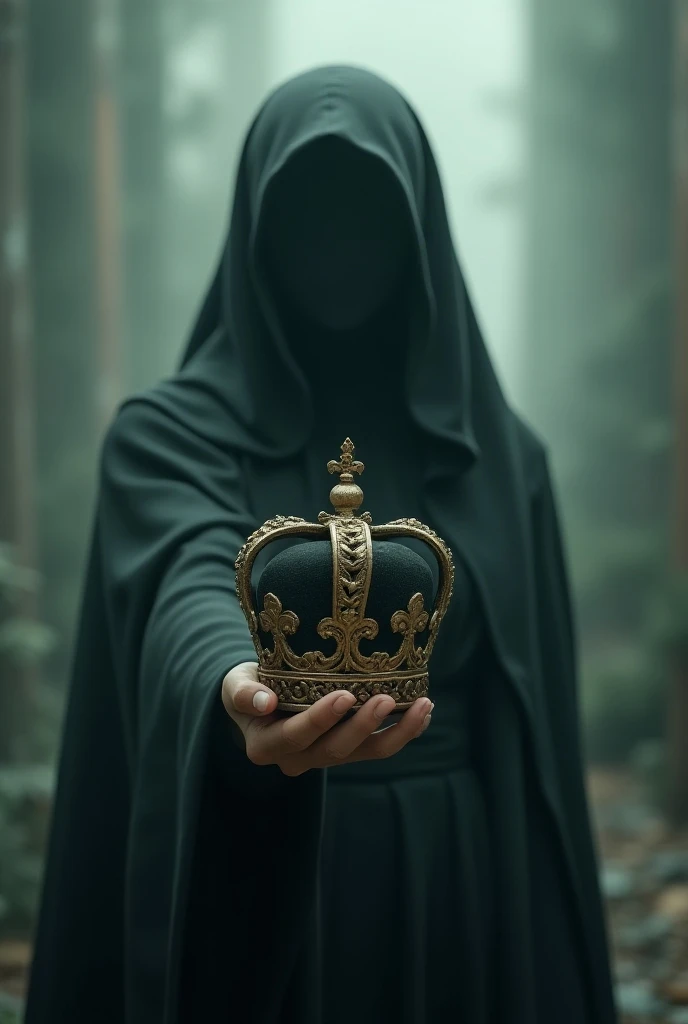 A hidden thief wants to steal a crown on a red pillow .