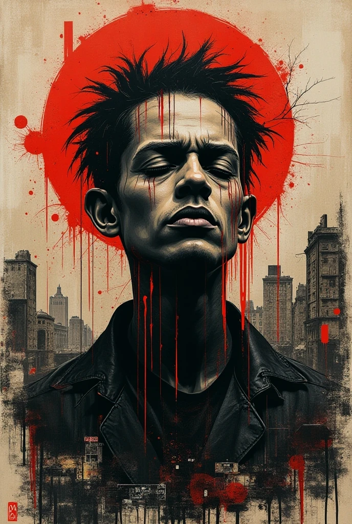 The Killer (art inspired by Bill Sienkiewicz). oil painting)