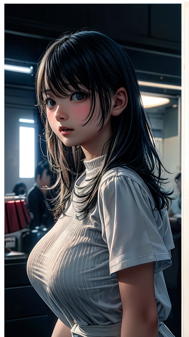 (RAW photo, best quality), (realistic, photo-realistic:1.3),best quality,highly detailed,masterpiece,ultra-detailed,illustration,naked anime girl,1naked girl,upper_body,dynamic angle,world masterpiece theater,messy_long_hair,best quality,extremely detailed CG unity 8k wallpaper,ink,Amazing,cinematic lighting,lens_flare, dunhuang_style, one left hand, one right hand --auto