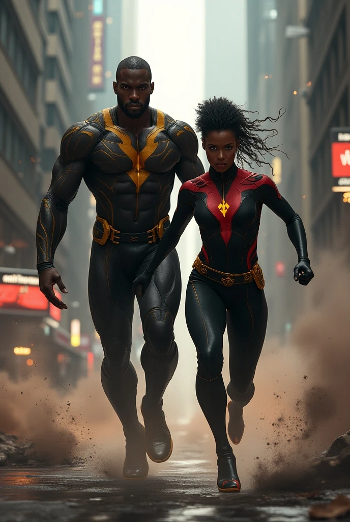 Create two black  superheroes 