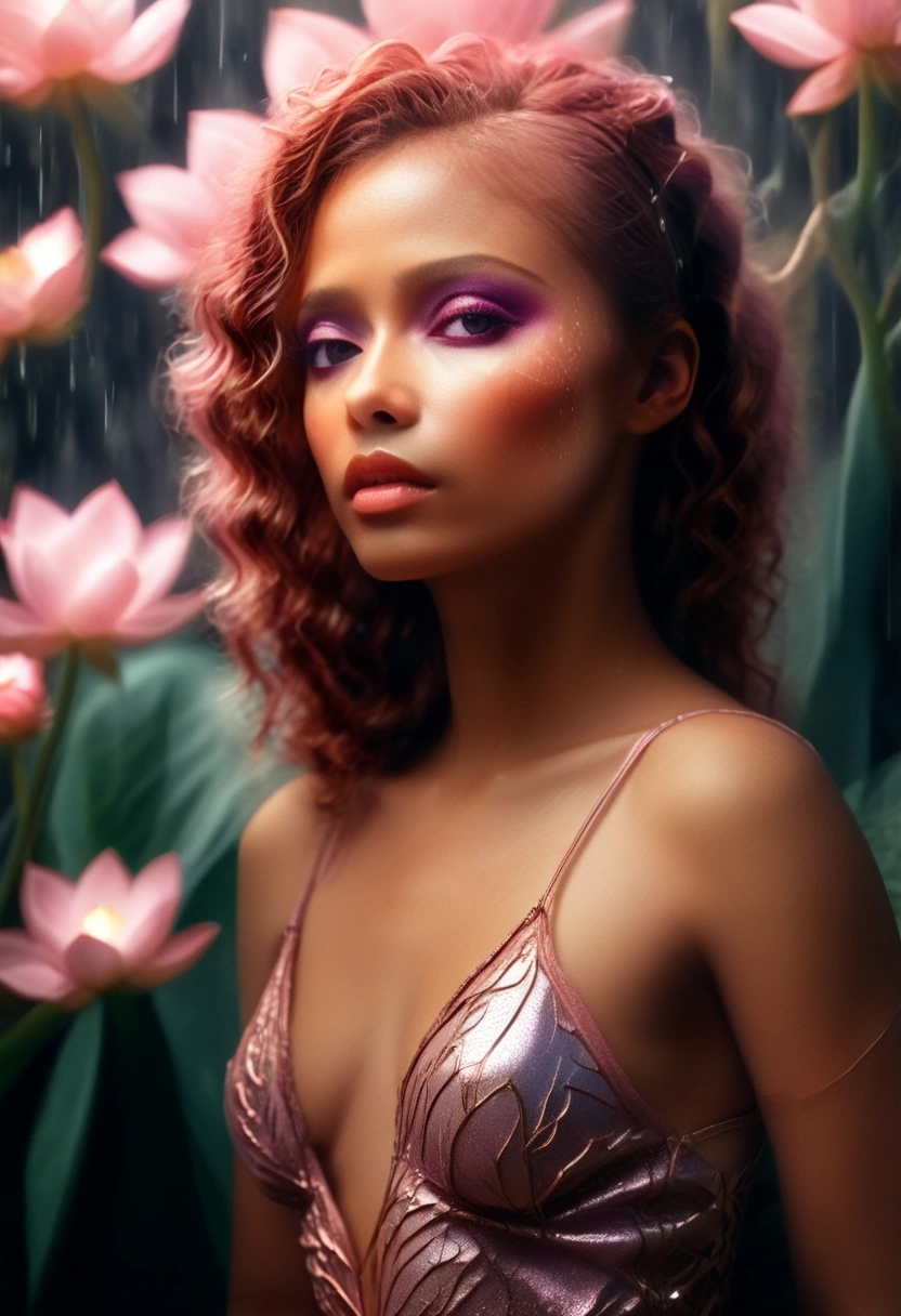 Female Halo soldier, brown skin, slanted eyes, wavy hair, semi long hair, wine colored hair, sensual, under the rain, an image of a woman in lingerie sitting on the floor, beautiful fantasy maiden, fantasy woman, fantasy art, evil godess, beautiful fantasy art portrait, amazing fantasy art, digital fantasy art ), 8k fantasy art, beautiful fantasy art, digital art fantasy art, breathtaking fantasy art, trending digital fantasy art, dramatic fantasy art, beautiful fantasy portrait, 4k fantasy art. a beautiful 21 year old European girl, dressed in lingerie, sitting in meditating in lotus position, meditation, zen meditation, meditating pose, yoga meditation pose, on path to enlightenment, concept art of a monk, stoic pose. made of neon rays, ultra detailed, fairy lighting, photorealistic, bright colors, volumetric light rays, hdr. Full body shot and facing forward. symmetrical composition, with dramatic light and backlighting. . hyperrealistic details of the face. ultra realistic, intricate details,, highly detailed, photorealistic, 8 k,
