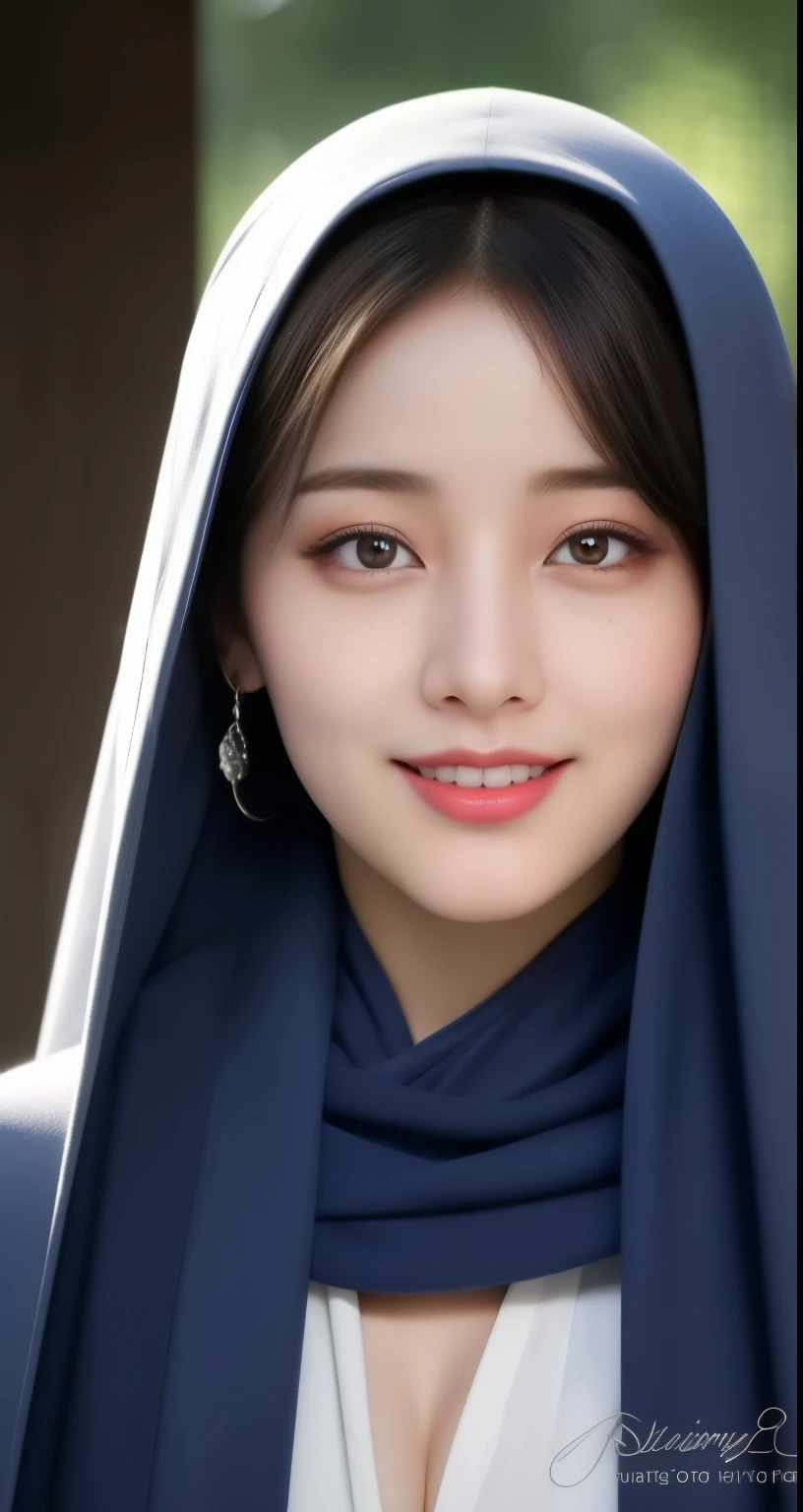 (best quality,4k,8k,highres,masterpiece:1.2),(lips very smile), red Lips, ultra-detailed,eyes detailed, face bright, face glow,(realistic,photorealistic,photo-realistic:1.37),20 years old girl, (large breasts), Pasmina blue hijab abaya,black hijab pasmina,asian korean beautiful girl,book,style sex +18,book,erotic Asian korean