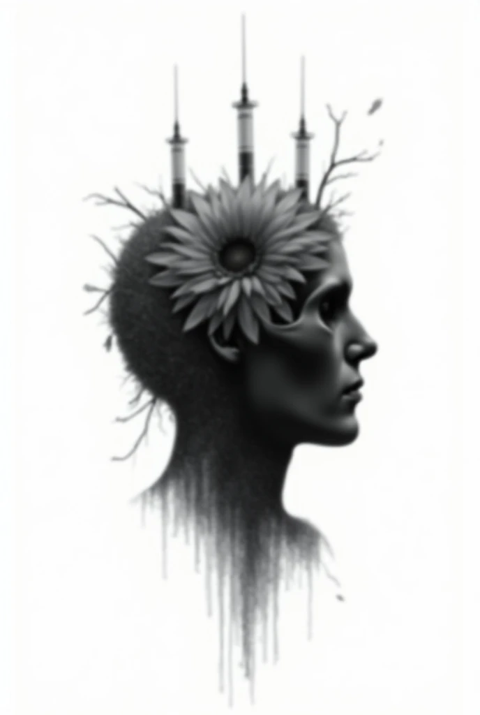 Very very very very highly detailed epic portrait of someone with garden inside head by Brooke Shaden, intricate, dystopian, sci-fi, extremely detailed, digital painting, artstation, concept art, smooth, sharp focus, illustration, intimidating lighting, incredible art,