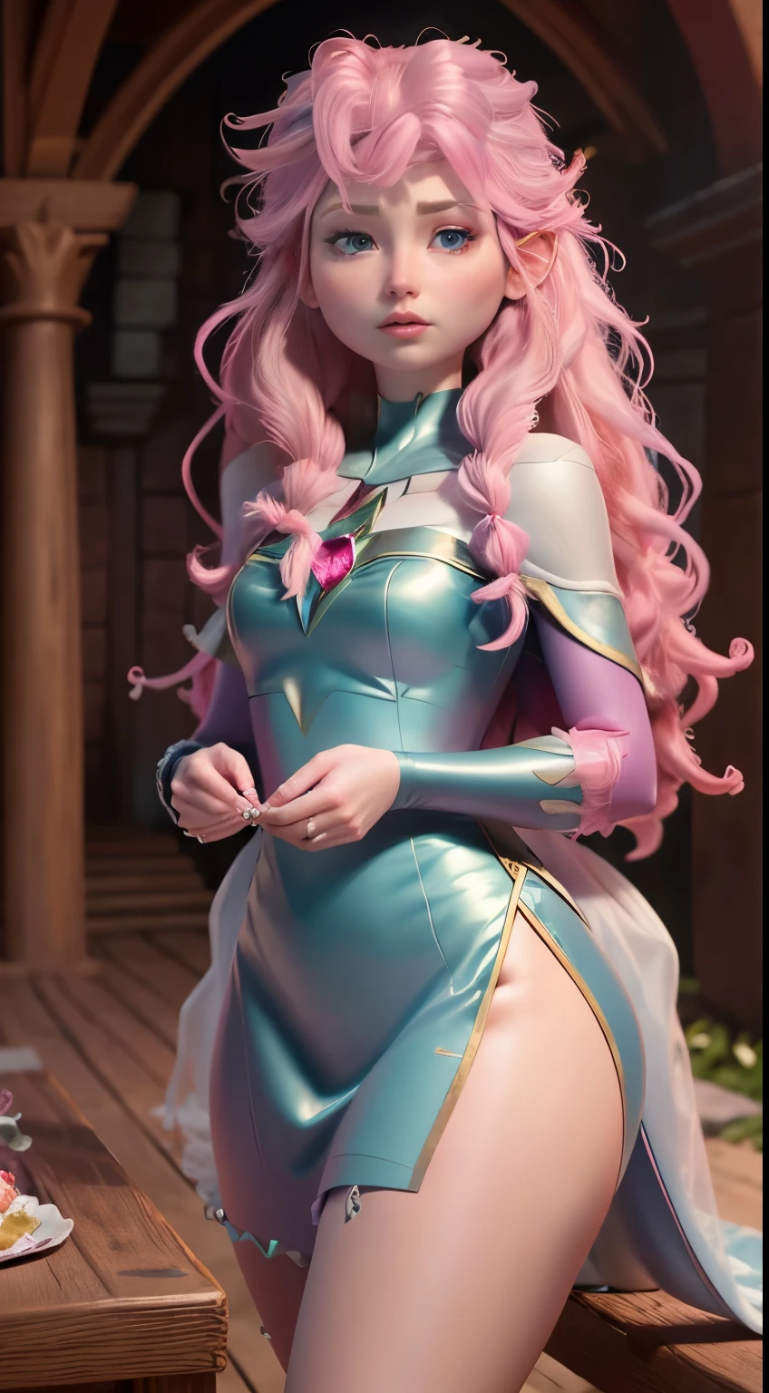 Elfgirl (rose quartz SU-elsa frozen Disney Tinker waifu mezclando modelos .) (ultra fUSION of white and pink hair) Highly detailed CG unity 8k wallpaper, style shot, complex, High detail, dramatic, highest quality movie still image, Very detailed, masterpiece, Best Quality, character design, elsa, elsa from frozen,fusión Diamante Rosa (( dark style)), realistic and ultra detailed rendering style, natural light, sharp character design, (hard focus, 8k), (((Natural skin texture))), 8k textures, soft cinematic lighting, Adobe Lightroom, dark room, HdR, sophisticated, elegant, rich detail, Sharp focus appearance) )), calming tones, frenesí de detalles, intricate detail, Super detail, low contrast, Soft film Lighting, Muted colors, Exposure Mix, HdR, Desteñir, 35mm, f/1.4, THEY ARE LIKE THIS, f16, 25 sec.