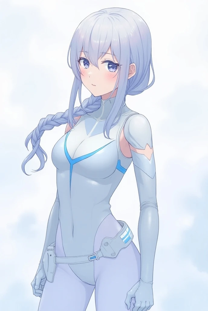 masterpiece, best quality, <lora:HermitMio-000039:1>, harmit1, 1girl, solo, blue eyes, blue hair, long hair, twintails, facial mark, headphones, bodysuit, fullbody, arms behind back, outdoors, scenery