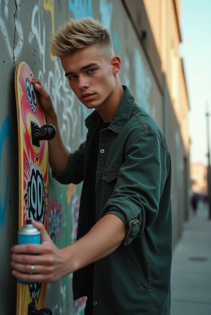 Straight hair, pale skin, sweatshirt, blond hair, blue eyes, hyperrealistic, tumblr, handsome man, epic, smooth and pale skin, background, background with bokeh effect, blond hair,solid circle eyes, ccurate, hyperrealism, Surrealism, drop shadow, 8k, super detail, best quality, UHD, masterpiece, anatomically correct, UHD, masterpiece, anatomically correct, textured skin, super detail, high details, high quality, 16k, 1080P, 4K, 8k, straight hair, , Realism,