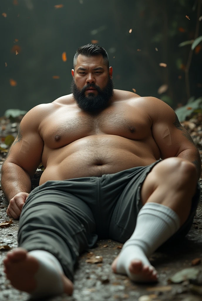 extremely detailed, amazing, fine detail, absurdres, highly detailed, 45yo man drdre, strong muscles, big fat hairy belly, wearing checkered shorts and turban, in forest landscape, (analog style, dreamlikeart, redshift style, mdjrny-v4 style:0.5), anatomical, hyper realistic lifelike texture dramatic lighting unrealengine trending on artstation cinestill 800 tungsten, (Asian-Less-Toon:1.25), (50mm Sigma f/1.4 ZEISS lens, F1.4, 1/800s, ISO 100, photography:1.1)