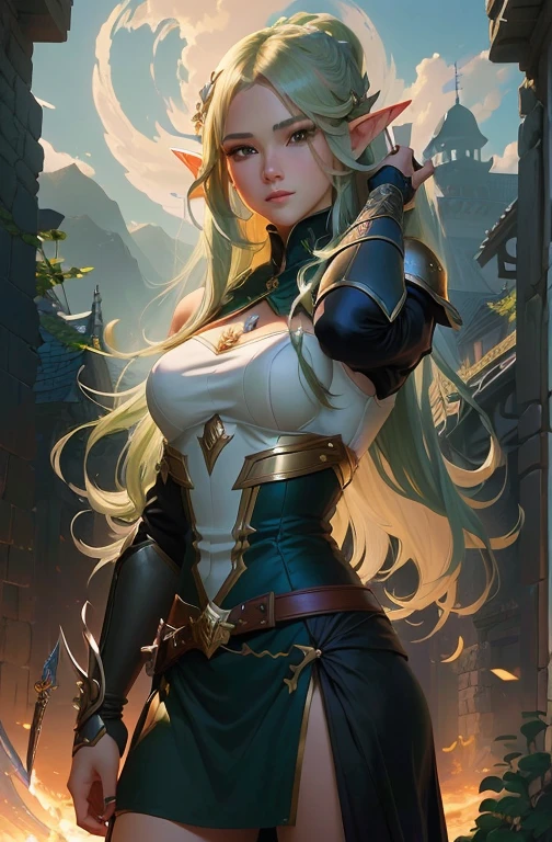 (((Solo focus.))) (((Single character image.))) (((Looks like a great fantasy adventurer.))) ((best quality)), ((masterpiece)), (detailed),night,nighttime, cold colours, , 1girl,mature,pretty, , blue eyes, (large breasts:1.4),  long hair, blonde hair,red lips, blush, busty, well-endowed, swashbuckler fashion, fbb body type, (((sexy muscular female hero)))  (((Solo focus.))) (((Single character image.))) (((Looks like a great fantasy adventurer.))) A single character portrait, fantasy artwork, fantasy attire, clear and sharp, of an attractive, (((Dressed like a sexy seafaring swashbuckler.))) (((youthful))), (((Stunning sex appeal.))) sexy, mysterious, woman in her early 20’s, tattoos, sexy muscular body, sexy hair, female adventuress, smug smirk, gorgeous face, and an athletic body and somewhat muscular. She also has a beautiful body, detailed, gothic art, trending on artstation, Dungeons & Dragons character portrait, intricate details, ultra detailed, ultra detailed clothes,, epic masterpiece, ultra detailed, intricate details, award winning, fantasy art concept masterpiece, trending on Artstation, digital art, unreal engine, 8k, ultra HD, centered image, flirty