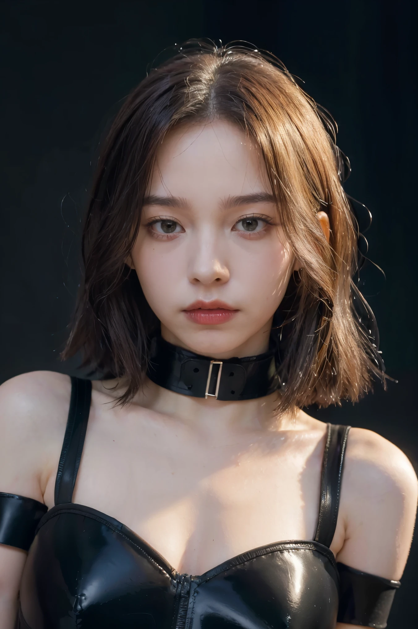 BDSM,slave,Rubber,Black Corset,Bondage,Collar,NSFW,((Best Quality, 8k, Masterpiece:1.3))), Crisp Focus: 1.2、(Layer Cut, Big:1.2),Beautiful Woman with Perfect Figure: 1.4、Slender Abs:1.2、Wet Body:1.5、Highly Detailed Face and Skin Texture、Detailed Eyes、Double Eyelids,Long Hair