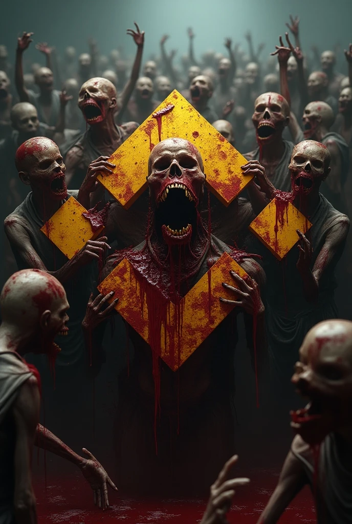 masterpiece, best quality, high resolution, 4k wallpaper, gore, flesh, a landscape made of lump meat, monstrosity scattered on the ground, fleshy ground, rotting flesh, disgusting bloody meat mass on the ground, blood, grotesque scenario, Dark red scenery, horror art, creep, sky with dark clouds, noite escura, horripilante