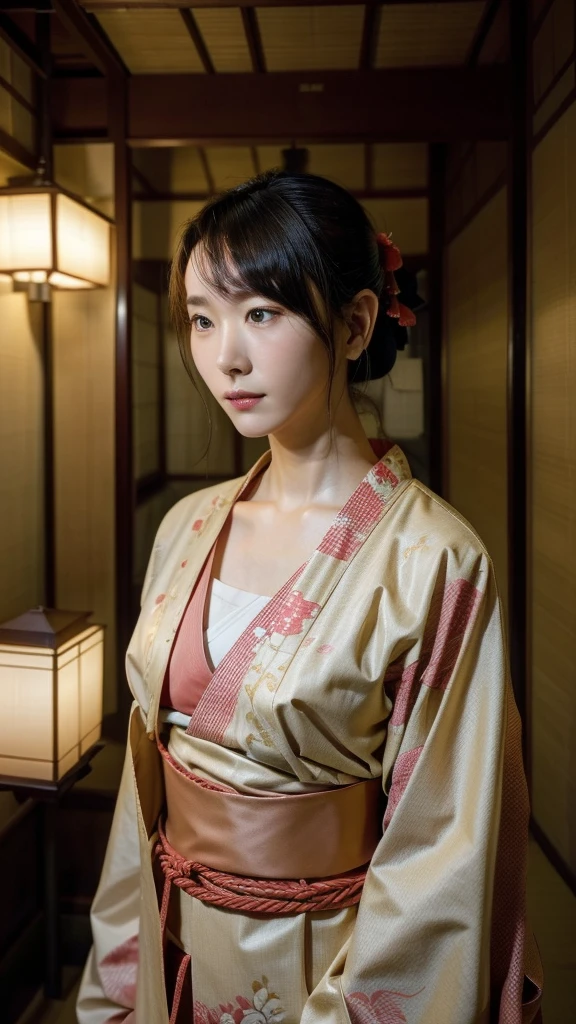 a fusion of gojo and kyojuro rengoku from kimetsu no yaiba, an extremely detailed and realistic portrait of a young man with long hair and intense eyes, beautiful detailed eyes, beautiful detailed lips, extremely detailed eyes and face, long eyelashes, elegant facial features, intense expression, wearing a traditional japanese kimono, dramatic lighting, detailed fabric textures, cinematic camera angle, vibrant colors, digital painting, masterpiece, ultra-detailed, realistic, photorealistic, physically-based rendering, vivid colors, concept art