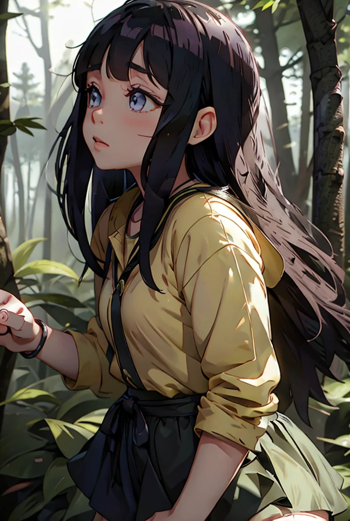 Himawari in the forest training ,at the rain