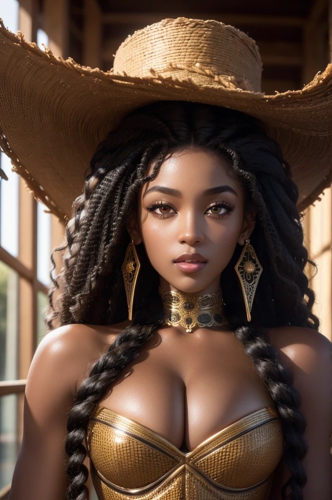 negra morena mulata mulhe,r com ,big vagina, pousando para uma foto diferente ,imagem de corpo inteiro, cabelo afro caindo para a frente, Rasta type but braided, com belos seios corpo perfeito com , a wide thigh is beautiful a woman, com seios lindos corpo perfeito, uma coxa larga, is beautiful a destination with ,vario expression sexual pose, erotic Masterpiece, alta qualidade, 4K, Melhor qualidade: 1.0) design bonito, brilhante, da frente, foto premiada, extremamente detalhada, Awesome, detalhe fino, absurdres, soubrette, uma mulher posando para uma foto,