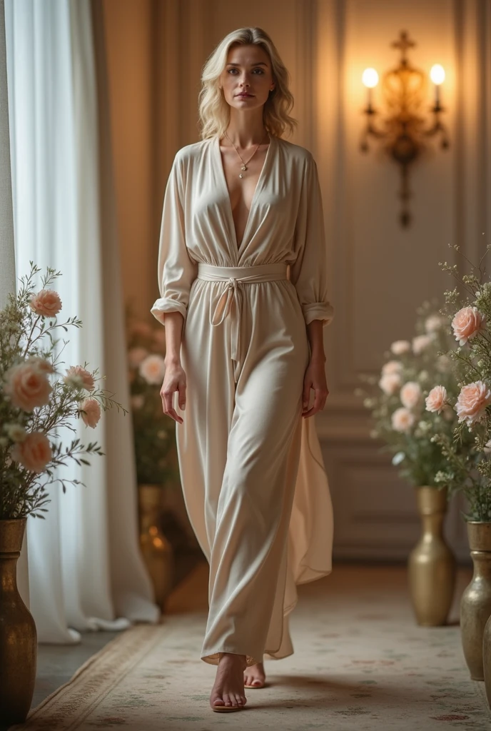 Décris moi avec le plus de détails possible cette image
ChatGPT
La photo montre une jeune femme allongée sur un canapé ou un divan blanc. Voici une description détaillée :
Position et Pose:
La femme est allongée sur le côté, soutenant sa tête avec sa main droite, son coude appuyé sur le canapé.
Son expression faciale semble pensive ou légèrement soucieuse.
Tenue:
Elle porte une robe noire avec des découpes. La robe a des ouvertures sur le côté droit, attachées par des anneaux, ce qui crée un effet élégant et audacieux.
Elle porte également un collier argenté épais, qui ajoute une touche de style à son look.
Environnement:
Le canapé ou le divan est recouvert d'un tissu blanc et semble être à l'extérieur, vu la lumière naturelle intense.
Derrière elle, il y a des volets ou des persiennes blanches qui laissent passer des rayons de soleil, créant des ombres et une ambiance lumineuse.
Lumière et Ambiance:
La lumière du soleil est directe et crée des ombres distinctes, ce qui donne une atmosphère lumineuse et chaude à l'image.
L'éclairage met en valeur les détails de sa tenue et de son visage, créant un contraste intéressant entre les zones de lumière et d'ombre.
Apparence:
Elle a les cheveux blonds, attachés en arrière ou en chignon, avec quelques mèches tombant sur son visage.
Son maquillage est subtil, mettant en valeur ses traits naturels.
En somme, l'image dégage une impression de calme et de sophistication, avec un style chic et moderne accentué par la lumière naturelle et le décor épuré.
tout ça dans un texte
ChatGPT
Sur cette photo, on voit une jeune femme allongée sur un canapé blanc. Elle soutient sa tête avec sa main droite, le coude appuyé sur le canapé, affichant une expression pensive ou légèrement soucieuse. Sa tenue est élégante : elle porte une robe noire avec des découpes sur le côté droit, attachées par des anneaux, créant un effet à la fois audacieux et raffiné. Un collier argenté épais autour de son cou ajoute une touche de style suppléme