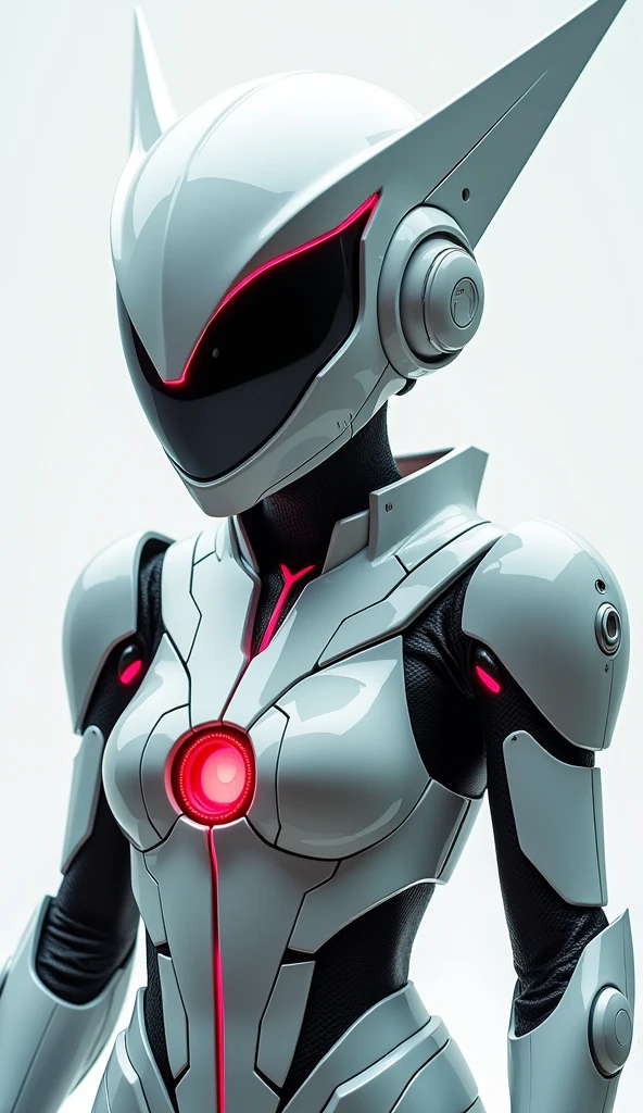 Honey bee with red eye and white robo costume and black border background red lightning