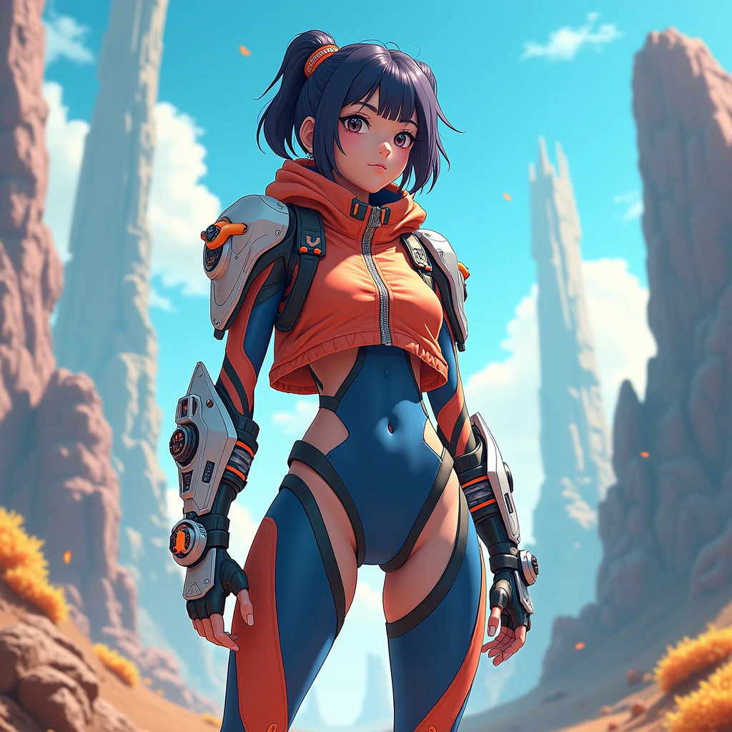 land art style Futurist style line art drawing anime artwork masterpiece, best quality, an adult female curiose explorer first step on an undiscovered planet, standing on the edge of a canyon, overlooking the sublime alien landscape, amazing vista, sense of awe, <lora:RMSDXL_Creative:0.8>, <lora:Oil Painting Style XL:0.8> . anime style, key visual, vibrant, studio anime, highly detailed . professional, sleek, modern, minimalist, graphic, line art, vector graphics . dynamic, technology, speed, highly detailed . natural materials, outdoor, environmental, detailed