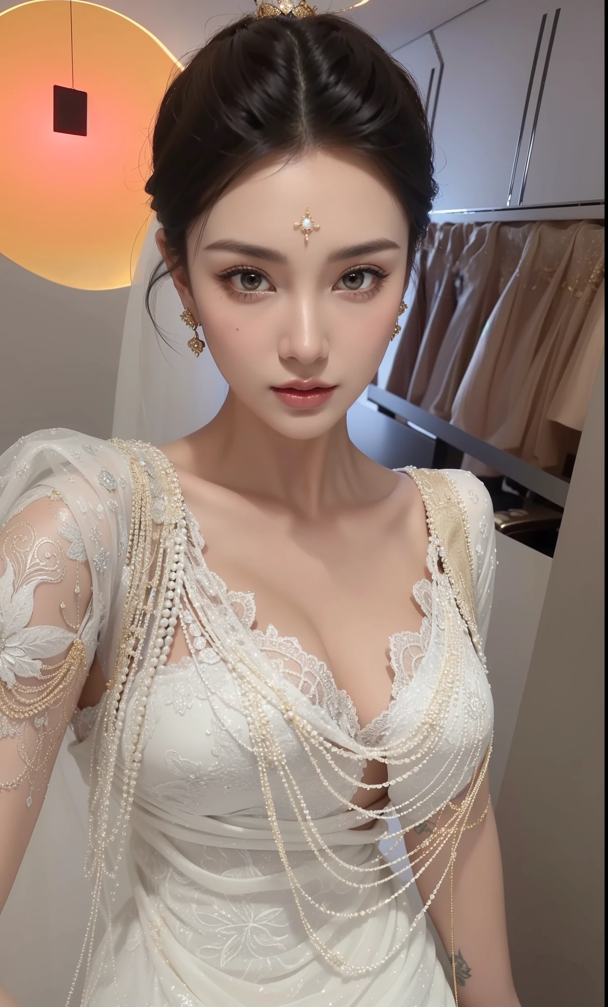 (8k,Very detailed face 1.2,Very detailed clothing details 1.9,High resolution intricately details,动态照明,poster for,Photography-grade art)
Republic of China cheongsam: elegance、ellegance、tradit、classics、Chinese、Cultivation、high-necked、flowy、Lace、embroidery、opulent、Pattern。
stocklings: softness、lisses、close-fitting、cleanness、Defines the curve of the legs、、black in color、a sultry、high textured、Raised sexy、Fashionab。
temperament: dignified、gentleness、self-assured、elegant、mature、Humble、intelligence、tasteful、srestrained、ellegance。
appearance: Comely、with fair skin、Three-dimensional facial features、The eyes are charming、Supple hair、Exquisite makeup、Noble temperament、with a well-proportioned body、Elegant posture。
Makeup: light make-up、Redlip、Smoky eye makeup、Clear makeup、Delicate eyebrows、Refine facial contours、Thick eyelashes、Feminine finish、Clear skin、Natural finish。
clothes: Slightly exposed collarbone、Cut to fit、Elegant style、Luxurious fabrics、Detailing、High waistline、The color combination is exquisite、Exquisite accessories、Vintage style、Accessory embellishments。