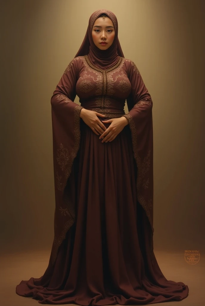 absurd dress, (masterpiece、top-quality、8K ), intricate detailes,ultra-detailliert、1 Beautiful Arab Woman、(Ancient Arab national costumes, hijab:1.4),veils、Realistic limbs、sexy tall posture, plump body, Arabian Market、full make up, Hyper realistic, Perfect Anatomy, no clothes, no bra, no underwear, showing nipple, (exposed pussy:1), (showing pubic hair:1.4), wet face with semen. fully body photo:1.6, eyes looking into the camera, naughty pose, inside church, Background of church worshippers