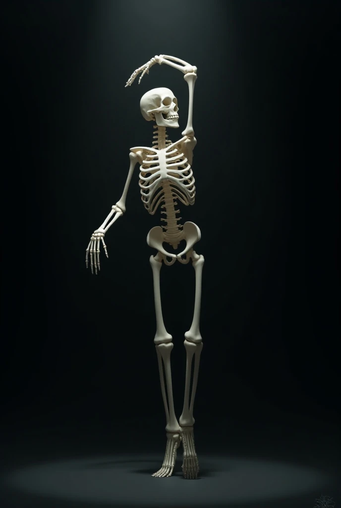 a skeleton dancing salsa