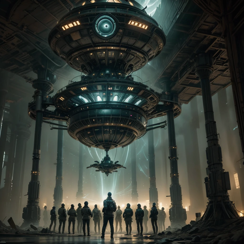 Illustrate a highly detailed and dynamic scene showcasing the dramatic rise in extraterrestrial contacts over the past few years. The sky is filled with various types of UFOs, from classic saucers to more advanced and enigmatic spacecraft, hovering above different parts of the world. In the foreground, diverse groups of people—scientists, civilians, military personnel—are gathered, looking up in awe, fear, and curiosity. Some are recording the events with devices, while others are engaged in direct communication with the aliens through advanced technology. The aliens vary in appearance, representing different species: tall, luminous beings, small Greys with large eyes, and even more abstract, ethereal forms of life. The background shows iconic global landmarks, each subtly illuminated by the presence of these extraterrestrial visitors. The scene is filled with a sense of wonder, tension, and the undeniable reality of humanity's new place in a larger cosmic community. The lighting is a mix of eerie, otherworldly glows from the ships and a natural, dusk-like atmosphere, highlighting the blending of the ordinary with the extraordinary."

