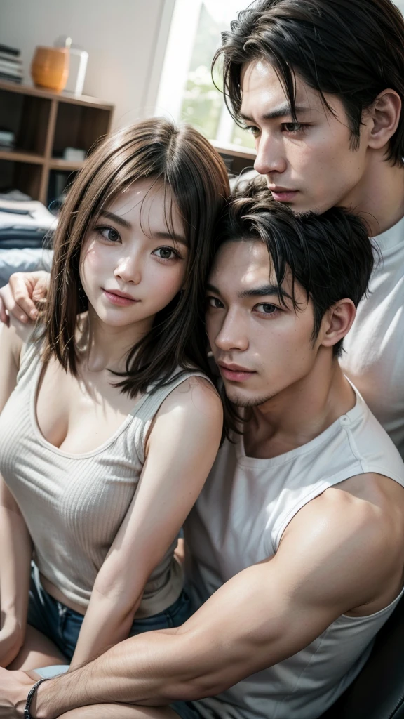 a girl of short height with hip length hair and hazel eyes standing with a tall man with a well built body with sharp jawline standing as a couple with zephyr written on top of the image