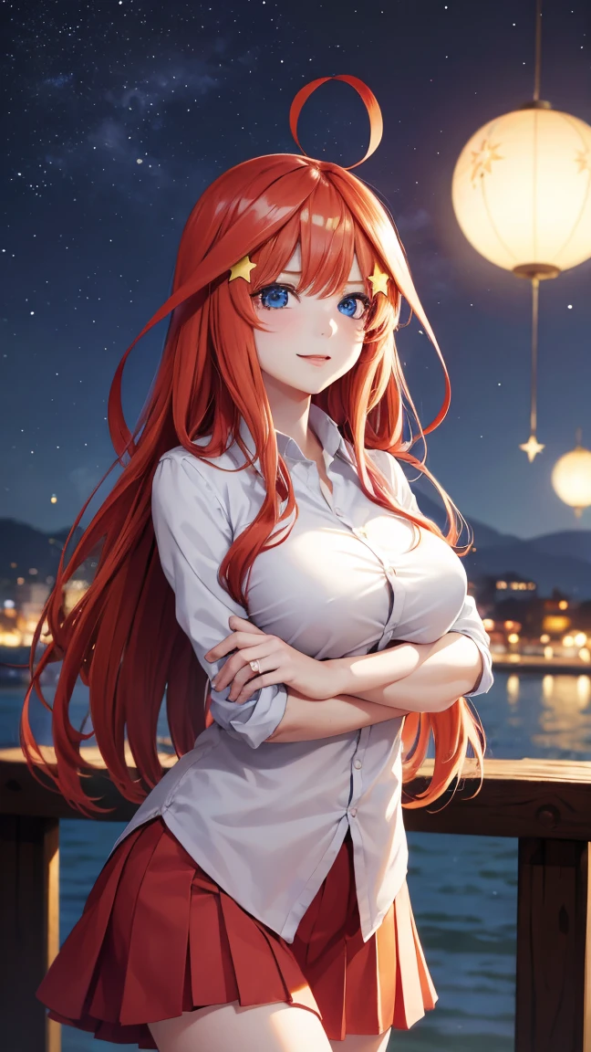 In the sunshine of the campus,A lively redhead girl wears smooth stockings,The rainbow in space sets off the pleasant atmosphere