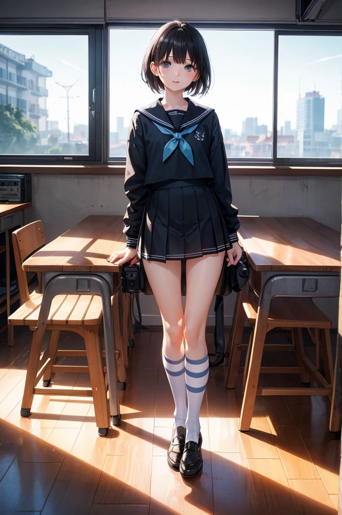 ((masterpiece)), (highest quality), (detailed), (one girl), girl, school uniform,full body, classroom, blackboard, lots of yellow pee, (peeing, blush), embarrassed, puddle of pee
