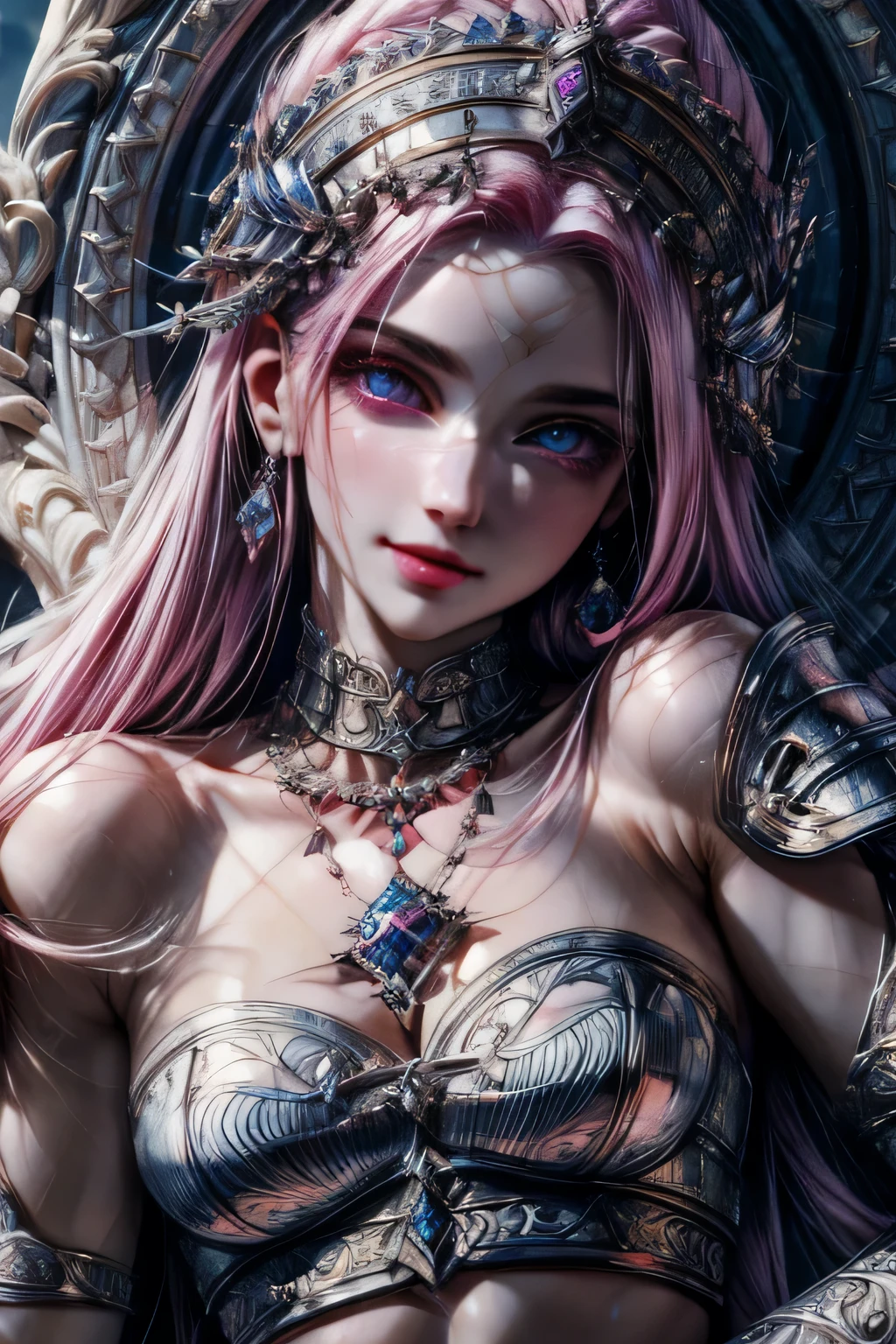(32K:1.5, Dark fantasy:1.5, Highest quality, masterpiece, Ultra-high resolution), Perfect dynamic composition:1.5, chaos, darkness, Demon World:1.5, (Detailed tattoos on the whole body:1.5, wearing exquisite jewelry:1.5), Very detailedな肌と顔の質感:1.3, Very accurate, Very detailed, (Cute and sexy succubus demon with big wings:1.3, Incredibly slim body:1.3, beautifully、beautiful:1.3), Prisoner, slave, Horn, Fair skin, Sensual posture, (How to dress properly in badly torn clothing:1.3), Mid-chest, Don&#39;t show areola, (Big eyes that exude beautiful eroticism:0.4, Her facial expression when she felt intense caressing:1.0, Open your mouth a little, lipstick, Feel the beautiful eroticism:0.9, Too sexy and cute:0.9, charm的な:0.9), ((torture:1.5, Lots of chains:1.6, Countless chains tangled in clothes:1.6, Chain your right arm:1.5, Chain the left arm:1.5, The right leg is bound with a shackle and chain:1.5, The left leg is bound with a shackle and chain:1.5)), (((An immeasurable amount of fluid flows through the body.:1.5))), Super long blonde curly hair, Earrings, necklace, bracelet, romantic, mysterious, elegant, Object of admiration, original, dramatic, artistic, Innovative, charm, Heartful, Fancy, sense of openness, sense of cleanliness, special, exciting, Extreme, Tilt, sense of loss, sorrow, sorrowの表現, (((大人のcharm, 女性的なcharm)))