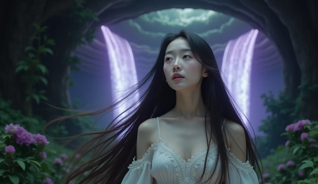 (otherworldly, otherworldly atmosphere, otherworldly appearance), highly insanely detailed, masterpiece, top quality, best quality, highres, 4k, 8k, RAW photo, Caribbean, dark tunnel,
china street, egyptian,
depth of field, focused, foreshortening,
1girl, long_hair, collar, earrings,
jav, half naked,
(flower filed),
1girl, sitting_on_chair, elegant posture, (broken glass:1.3), mirror, elegant, intricate, (upper_body:1.2), digital photography, <lora:Lws mural_20231112121239:0.3>, (fantasy world)