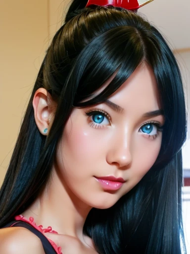 Nsfw Cute girl long black hair, Blue eyes,  , perfect detailed face,  