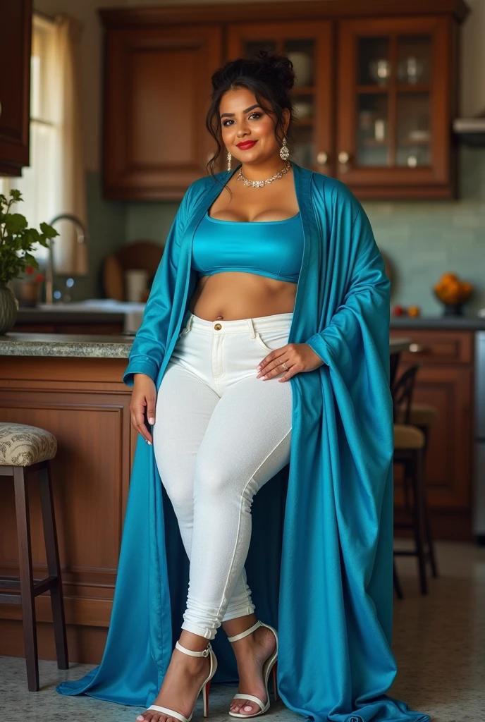 beautiful young Indian women,yo 24,wearing salwar and suit,blue salwar and suit, beautiful lips,red lips,beautiful face,big breast,beautiful nose,full body,front view, standing position,8k quality,jungle background,realistic