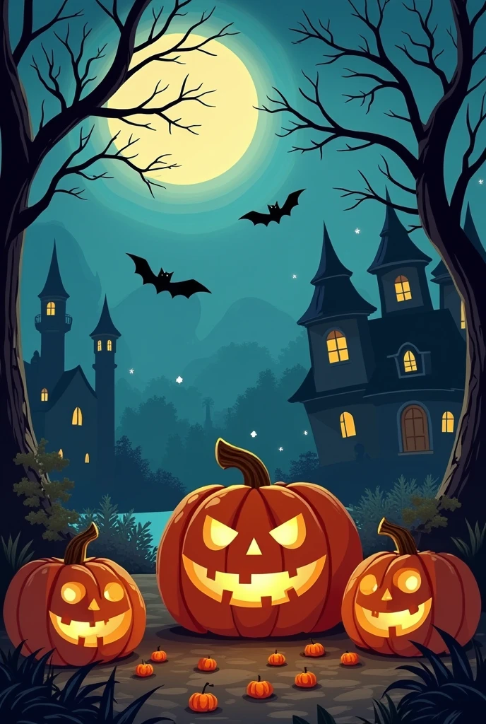 Illustration Wallpaper filled with Halloween spirit
