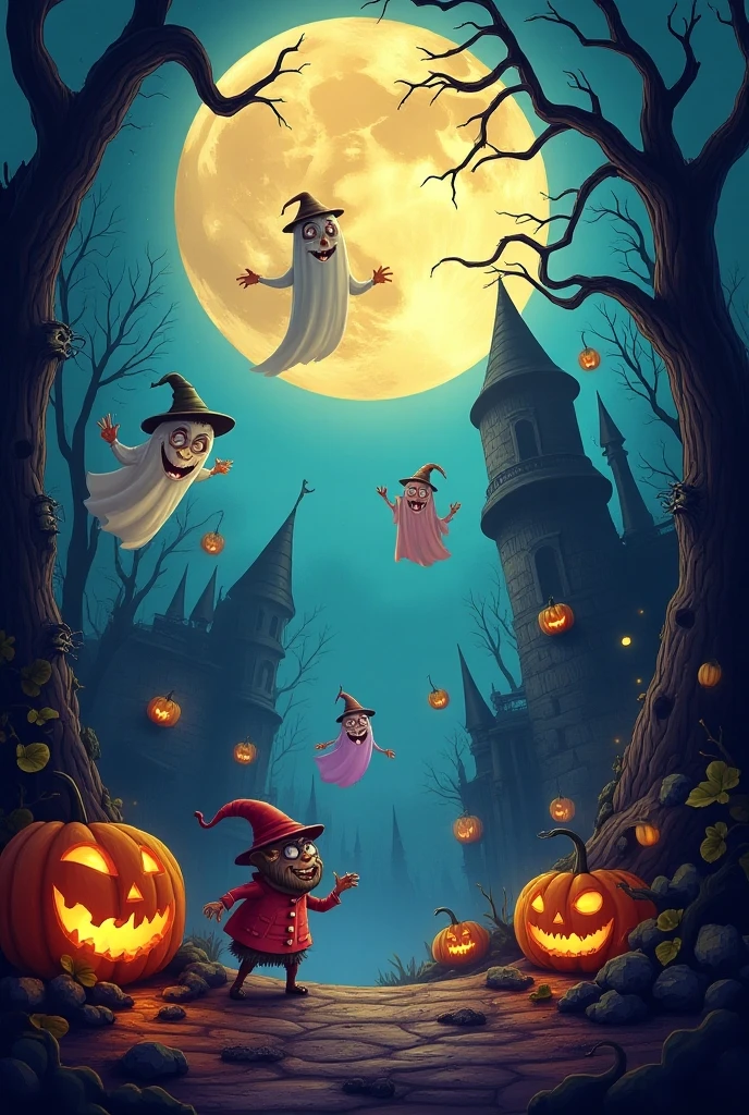 Illustration Wallpaper filled with Halloween spirit
