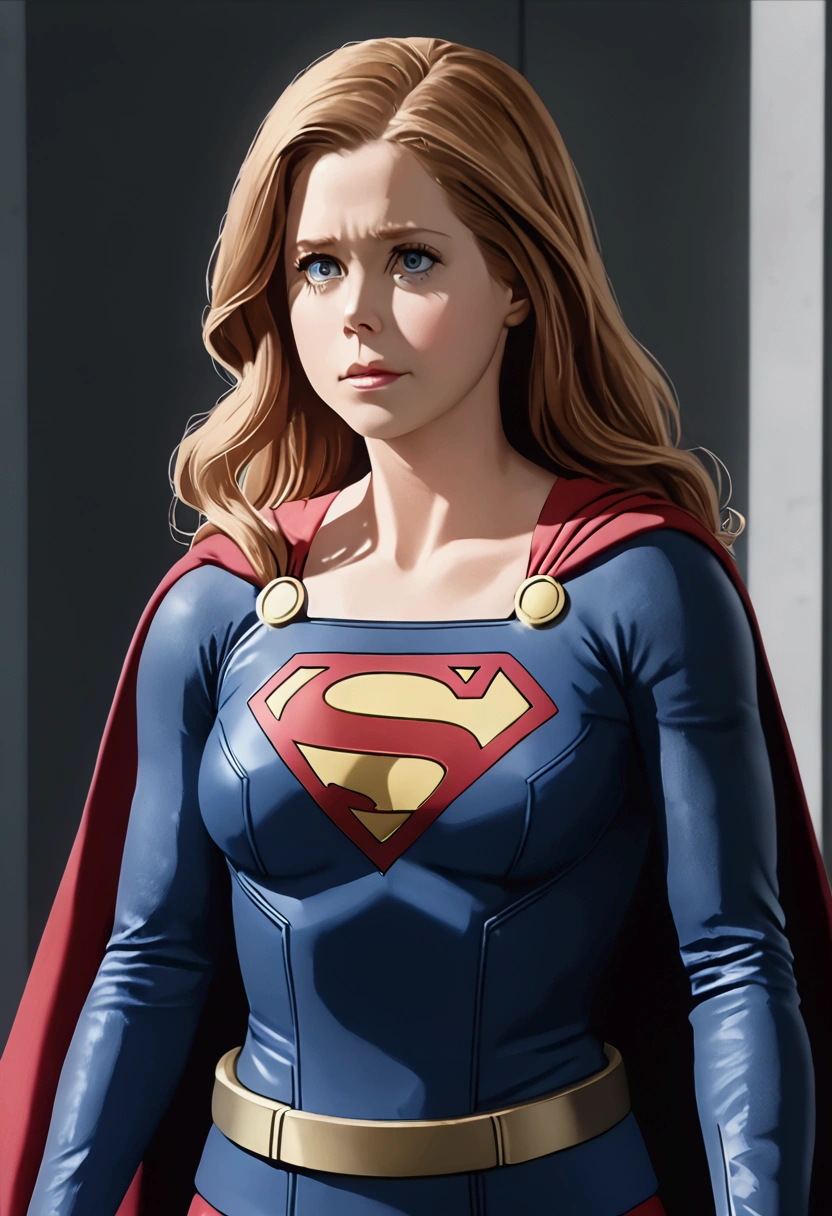 Amy Adams as Supergirl, realistic, high definicion, ultra resolution, Fujifilm XT3, detailed, 64k,   -  