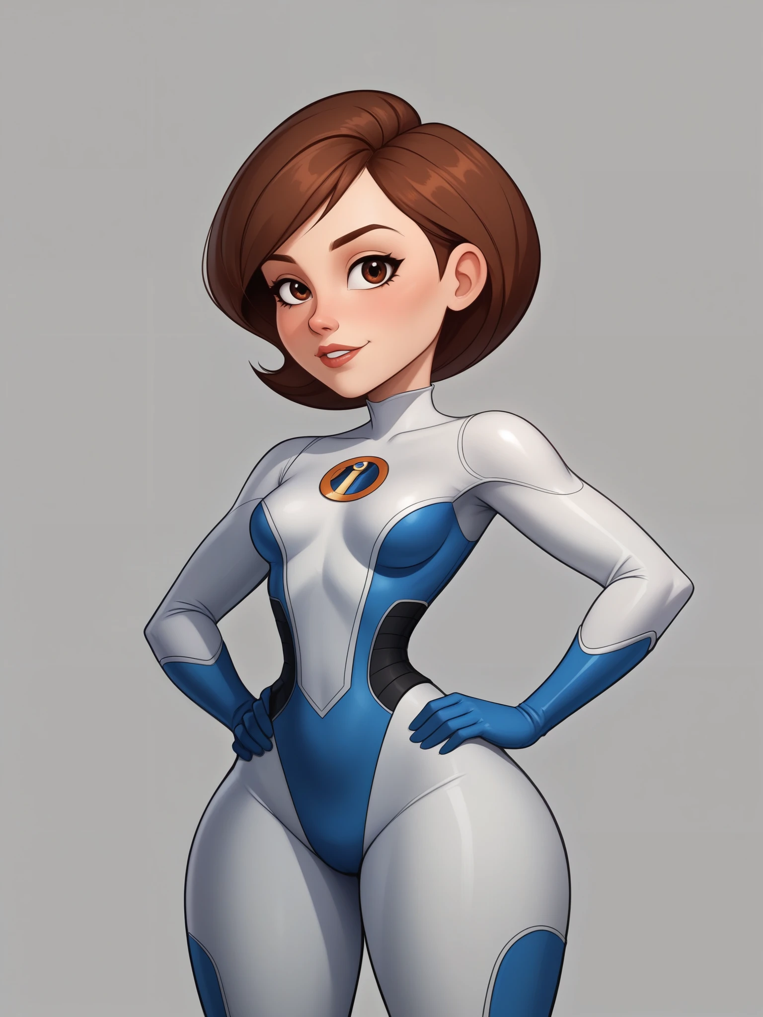 account_9, account_8_ex, account_7_ex, account_6_ex, account_5_ex, account_4_ex. Helen Parr. narrow waist. small saggy breasts. huge hips and buttocks. brown hair. brown eyes. the middle square. elasticgirl suit